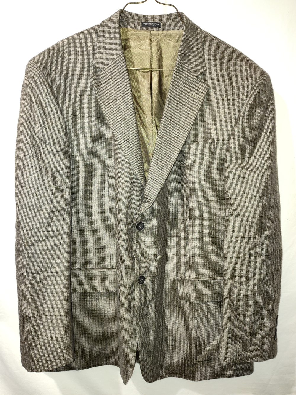 Oscar de la Renta Brown Glen Plaid Sport Coat